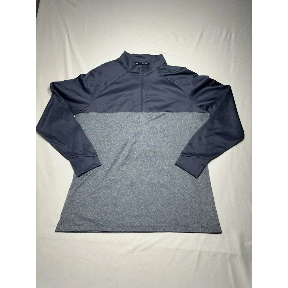 Nike Golf Therma‎ 1/4-Zip Two-Tone Sweatshirt Blue Mens XL Long Sleeve Pullover
